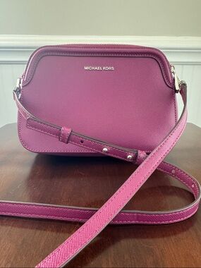 Michael Kors Magenta Leather Crossbody Bag